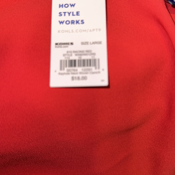 NWT RED TANK TOP SIZE LARGE - Picture 4 of 4